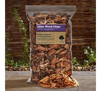Alder Smoking/Smoker Wood Chips 3 Litre - (24 Great Flavours 100% Natural) Kiln Dried Woodchips for Smoking Food/Smokers/BBQ's/Ovens - from our own Woodland