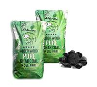 Alderline Lumpwood Charcoal BBQ - Smokeless & Flavor-Enhancing, Quick-Light, Sustainable, Grills & Cooking Styles - 5-20cm Pieces 50L Bag - Restaurant Grade Charcoal (100L)