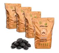 Alderline Premium Charcoal Briquettes (16kg) - Perfect for slow BBQ sessions - Ready in 15 Minutes, Pillow-Shaped, Up to 300°C, 4+ Hour Burn Time - 100% Natural, Sustainable Charcoal for Grilling