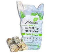 Alderline Premium Kiln-Dried Birch Hardwood Logs 20kg - Ready to Burn firewood - Smokeless fire logs for wood burners, Stoves, Fire Pits