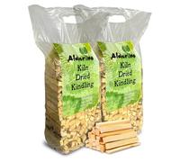 Alderline Premium Kindling Wood 3 KG - Firewood Sticks for Effortless Ignition in Pizza Ovens, Log Burners, and BBQ Charcoal - Perfectly Packaged in Bag for Convenience and Low Smoke Emission (2 Bags)