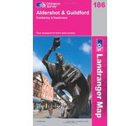 Aldershot and Guildford, Camberley and Haslemere: Sheet 186 (OS Landranger Map)