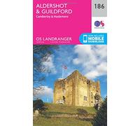 Landranger 186 Aldershot & Guildford, Camberley & Haslemere Map With Digital Version - Pink, Pink One Size