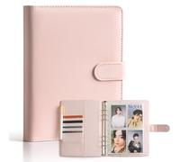 Aldervine A5 Binder Card Collector with 30 Pack 4-Pocket Card Pages PU Leather Binder Cover with Magnetic Buckle Closure for Organizing Trading Cards, RN231220