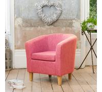 Artemis Home Alderwood 68cm Wide Fabric Tub Chair Armchair in Pink Artemis Home Pink