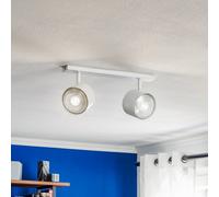 ALDEX Bot ceiling spotlight, white, 2-bulb