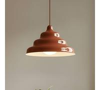 ALDEX Fala pendant light, red, Ø 23 cm, glass