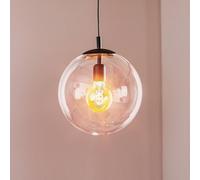 ALDEX Hanging light 562, clear glass, black cap/canopy