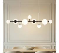 ALDEX Joel pendant light, black and white, 9-bulb
