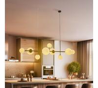 ALDEX Joel pendant light, black/white, 9-bulb