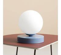 ALDEX Joel table lamp, height 17 cm, blue/white