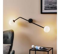 ALDEX Pure wall light, 2-bulb, black, horizontal
