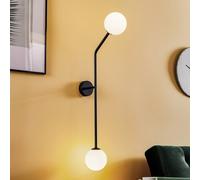 ALDEX Pure wall light, 2-bulb, black, vertical