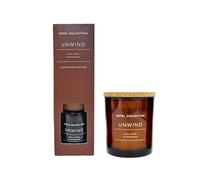 Aldi Hotel Collection - Unwind [Clove + Amber + Sandalwood] Scented Reed Diffuser & Candle | 100mL+200g [BUNDLE]