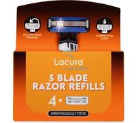 Aldi Lacura Men - 5 Blade Razor Refills - 4 Pack