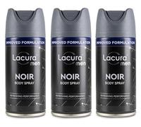 Aldi Lacura Men - Noir Body Spray 150mL [x3]