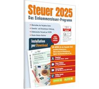 ALDI STEUER 2025 für Steuererklärung 2025 am PC. ELSTER Klare Strukturiert Steuerprogramm Download Code Inklusive. Neu und OVP (Download mit Aktivierungscode) ohne CD !!