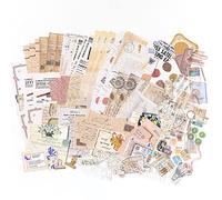 Aldieco 260pcs Vintage Scrapbooking Stickers Paper Pack, DIY Retro Journaling Supplies Stickers kit,Scrapbook Accessories, Stationery Study Washi Paper(shumochengqi)