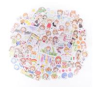 Aldieco 330pcs Cute Scrapbooking Stickers Pack, DIY Kawaii Journaling Supplies kit,Grils Food Scrapbook Aesthetic Accessories, Washi Paper Stickers (Girls 330pcs)