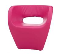 Aldo Hot Pink Faux Leather Armchair with High Armrests