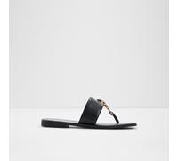 ALDO Women's Comfortable Black Flat Sandals Madaline | Women's Shoes 4 Black
