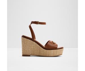ALDO Women's Comfortable Brown Wedge Sandals Carrabririel | Women's Shoes 6 Brown