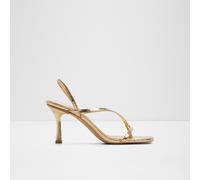ALDO Women's Comfortable Gold Heeled Sandals Riva | Women's Shoes 8 Gold