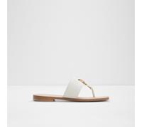 ALDO Women's Comfortable White Flat Sandals Madaline | Women's Shoes 4 White
