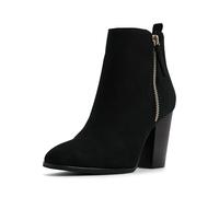 Aldo Women's Noemieflex Block Heel Ankle Boot, Black Suede, 4.5 UK