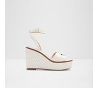 ALDO Women's White Wedge Sandals Carrabriria | Women's Shoes 8 White