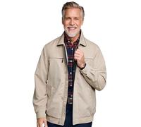 Aldon Men's Micromoss Woven Blouson Style Jacket Stylish, Showerproof, and Versatile with Contrast Trims and Multiple Pockets Stone XXL