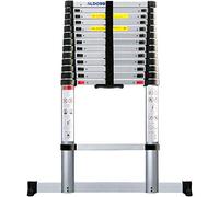 ALDORR 4,40M Aluminium Telescopic Ladder | Extension Multi Purpose Telescopic Loft Ladder | Maximum Load | Soft-Close Mechanism (EN131) | 330LB / 150 KG