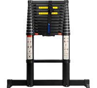 ALDORR Professional 12.5FT / 3.8M Aluminum Telescoping Ladder, One-Button Retraction Extension Ladder for Home - 330LB / 150 KG