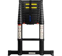 ALDORR Professional 15.5FT / 4.8M Aluminum Telescoping Ladder, One-Button Retraction Extension Ladder for Home - 330LB / 150 KG