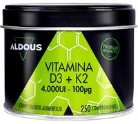 Aldous Bio Vitamin D3 + K2 250 Tablets