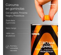 Aldous Turmeric With Ginger And Black Pepper + Probiotics 2500 Mg 120 Gummies One Size