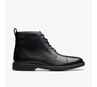 Clarks Men's Aldwin Cap Chukka Boot, Black Leather, 8.5 UK