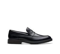 Aldwin Step Loafer Black Leather Slip Ons,Loafers Clarks Black 11-Standard Fit