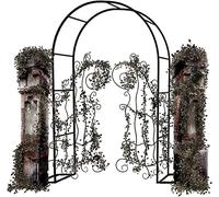 Large Garden Arch, Extra Wide 300/350Cm Garden Arbor Archway, Rose Arch for Roses Climbing Plants Support Black Green White,Green,W3M*H2.2M
