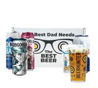 Ale ‘Best Dad’ Gift Set with Branded Glass & Pub Snacks - Hobgoblin Ruby, Hobgoblin IPA, Doom Bar & Shipyard | Gifts for Dad, Men’s Beer Hamper, Birthday & Father’s Day Present