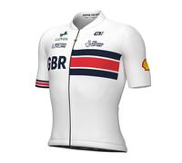 Alé Men's British Cycling Official Prime Short Sleeve Cycling Jersey, XXL White