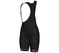 Alé Cycling ALE' Womens Pragma Traguardo Bib Shorts, Black/Fluor Pink, XS EU