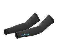 ALE Cycling Arm Warmers - K-Atmo Klimatik - Winter Base Layer, Black-Cyan