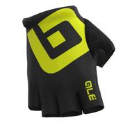 ALE Cycling Gloves - Air Summer Mitts - Fingerless, Black/Yellow, Size X-Small