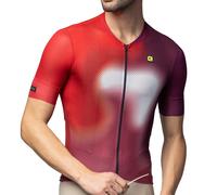 ALE Mens Cycling Jersey - Flash PR-E - Short Sleeve, Burgundy, L25061684