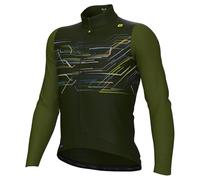 Alé Cycling Men's PR.E Megabyte Long Sleeve Jersey, Military Green, M