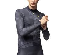 Alé Cycling Men's PR.E Spray Long Sleeve Cycling Jersey, Black, XXL