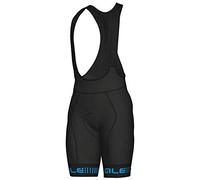 Alé Cycling Men's PR.R Strada Bib Shorts, Black/Cyan, XXL