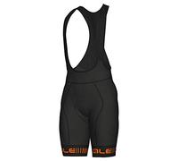 Alé Cycling Men's PR.R Strada Bib Shorts, Black/Fluo Orange, XXL