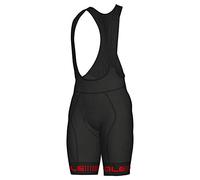 Alé Cycling Men's PR.R Strada Bib Shorts, Black/Red, XXL
